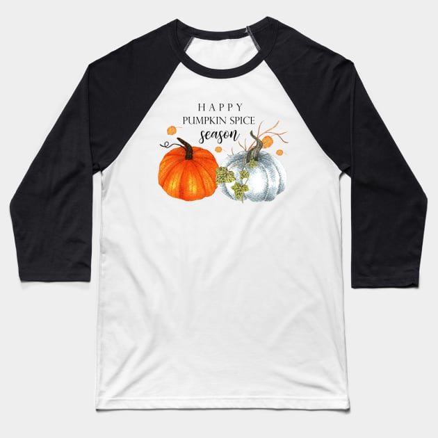 White pumpkin, happy halloween Baseball T-Shirt by LatiendadeAryam